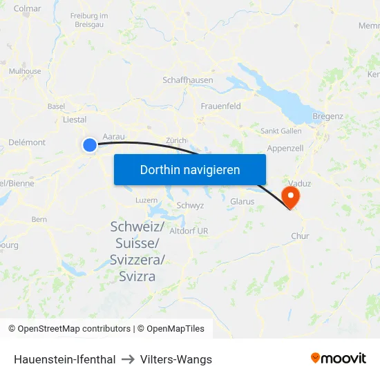 Hauenstein-Ifenthal to Vilters-Wangs map