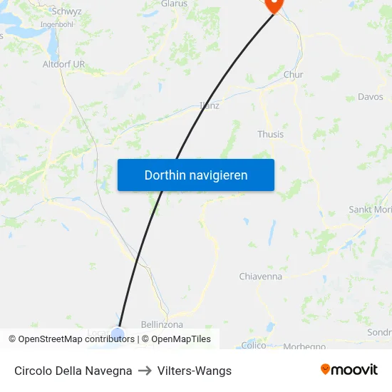 Circolo Della Navegna to Vilters-Wangs map