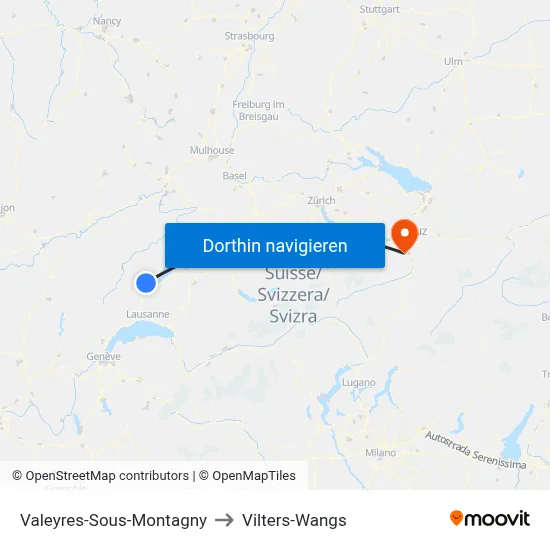 Valeyres-Sous-Montagny to Vilters-Wangs map