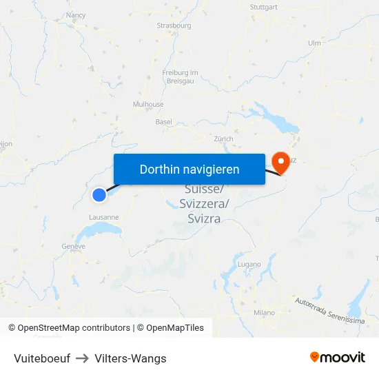 Vuiteboeuf to Vilters-Wangs map