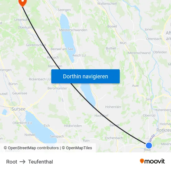 Root to Teufenthal map