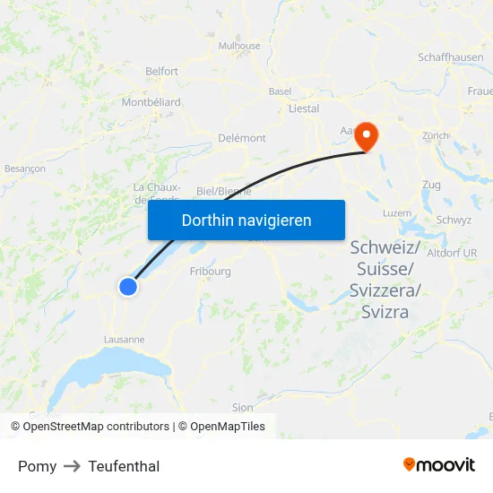 Pomy to Teufenthal map