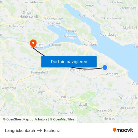 Langrickenbach to Eschenz map