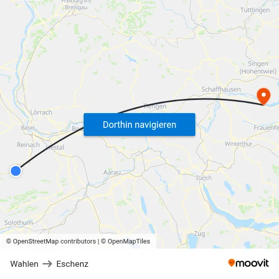 Wahlen to Eschenz map