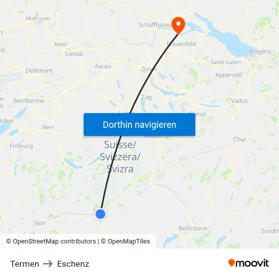 Termen to Eschenz map