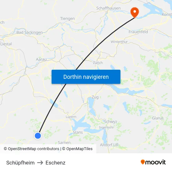 Schüpfheim to Eschenz map