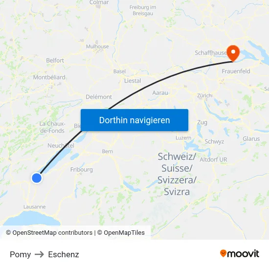 Pomy to Eschenz map