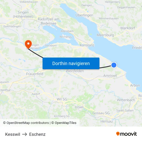 Kesswil to Eschenz map