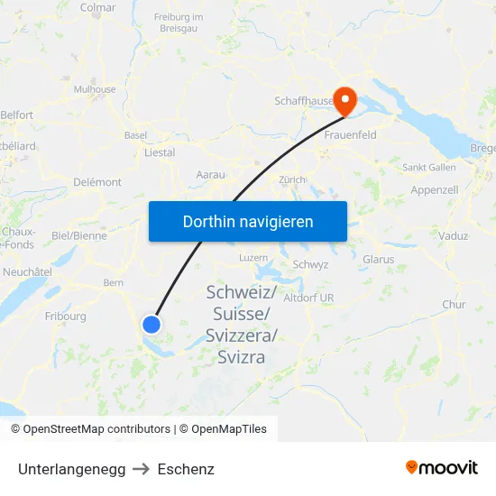 Unterlangenegg to Eschenz map