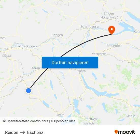 Reiden to Eschenz map