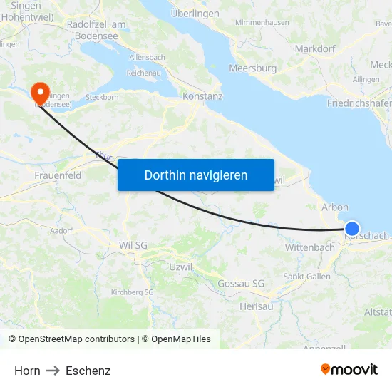 Horn to Eschenz map
