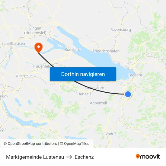 Marktgemeinde Lustenau to Eschenz map