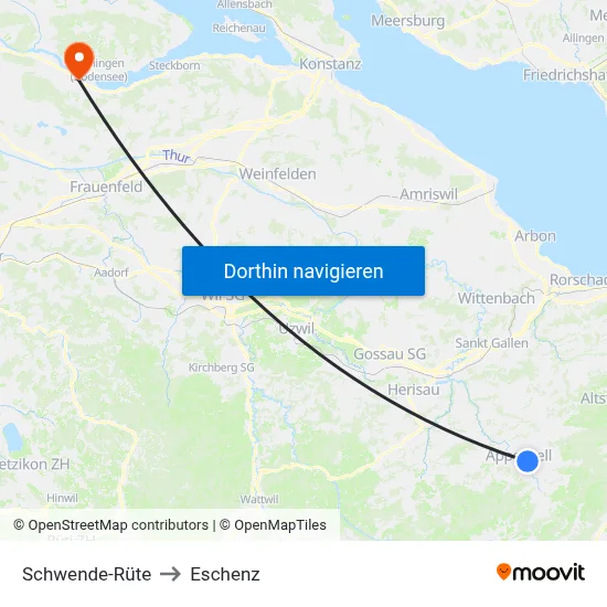 Schwende-Rüte to Eschenz map