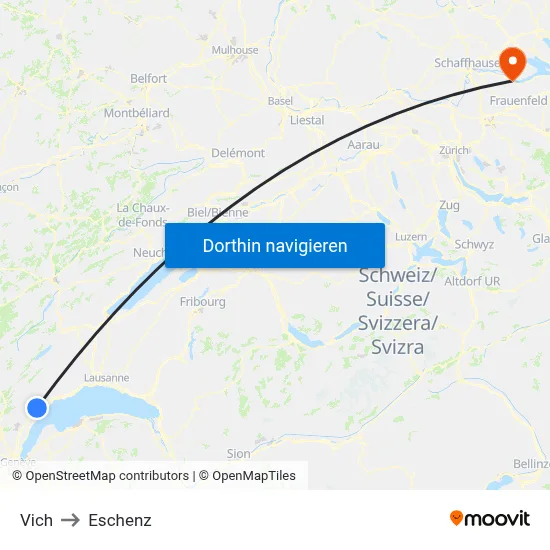 Vich to Eschenz map