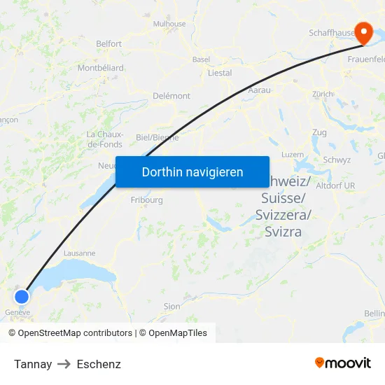 Tannay to Eschenz map