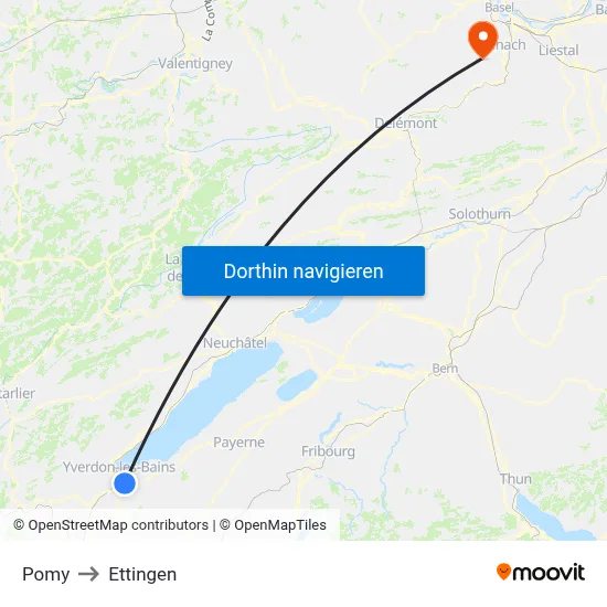 Pomy to Ettingen map