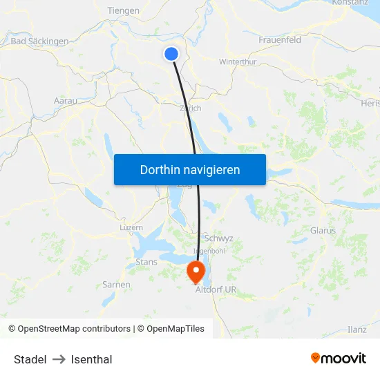 Stadel to Isenthal map