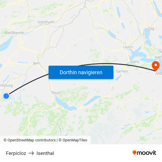 Ferpicloz to Isenthal map