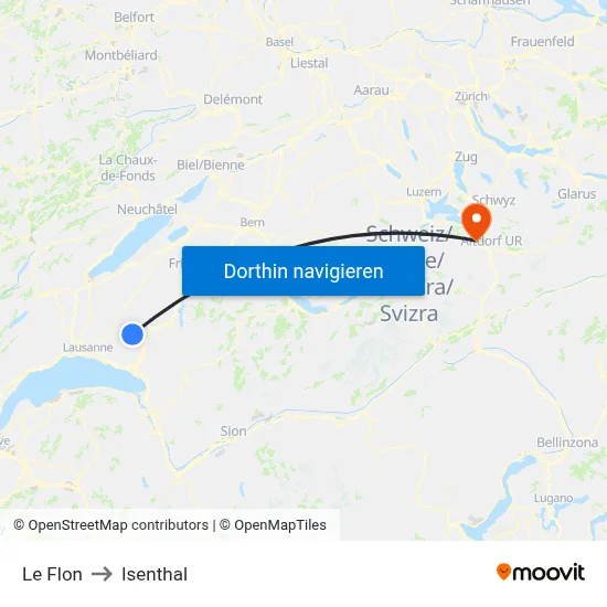 Le Flon to Isenthal map