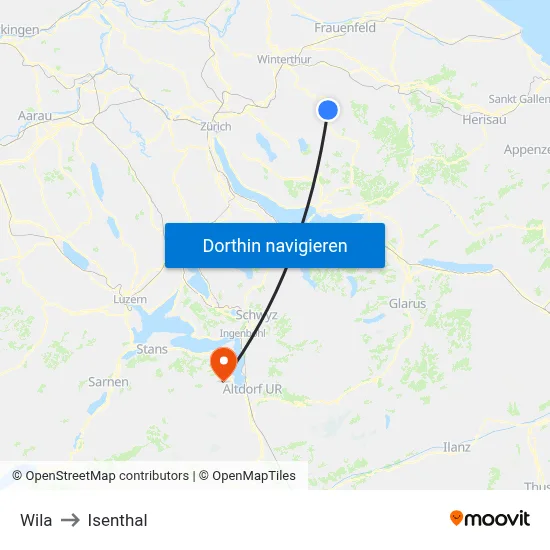 Wila to Isenthal map