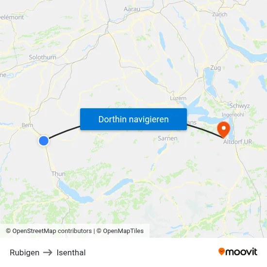Rubigen to Isenthal map