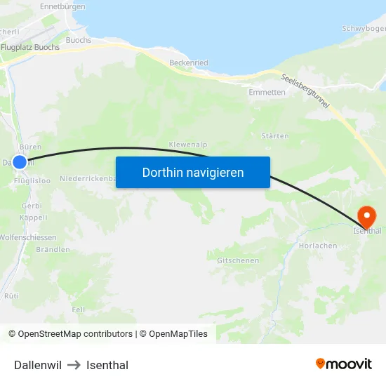 Dallenwil to Isenthal map