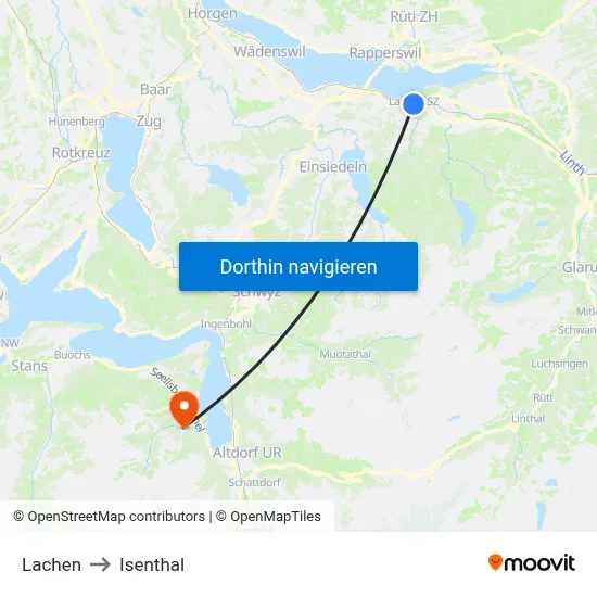 Lachen to Isenthal map