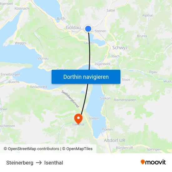 Steinerberg to Isenthal map