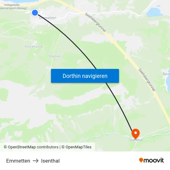 Emmetten to Isenthal map