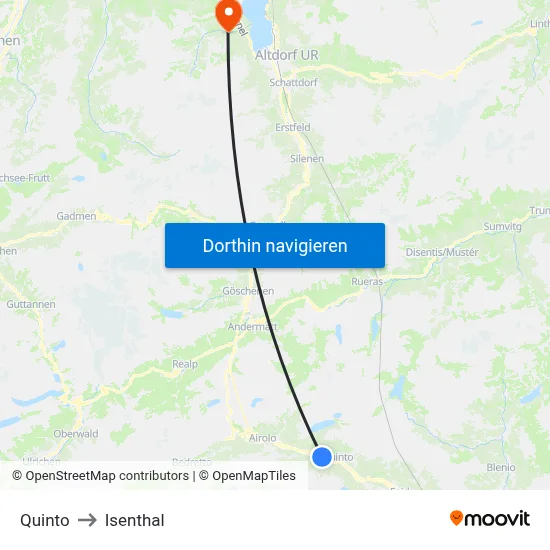 Quinto to Isenthal map