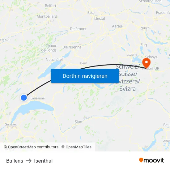 Ballens to Isenthal map