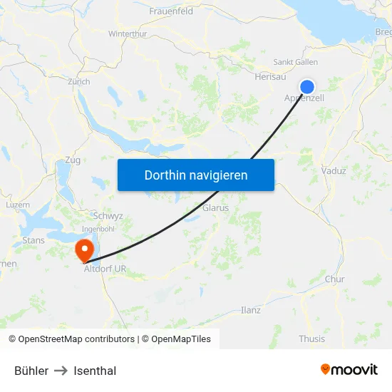 Bühler to Isenthal map