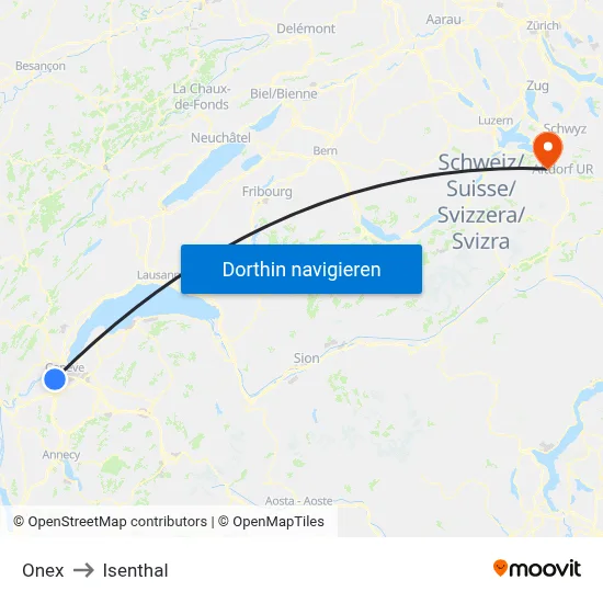 Onex to Isenthal map