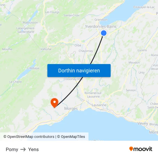 Pomy to Yens map
