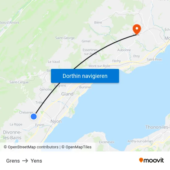 Grens to Yens map
