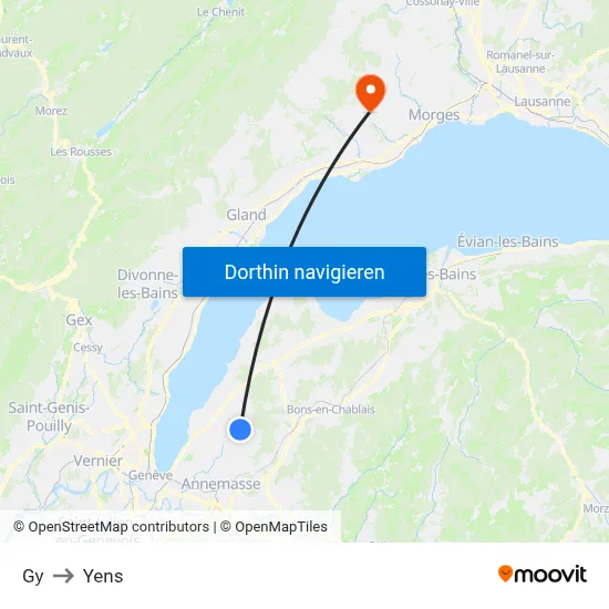 Gy to Yens map