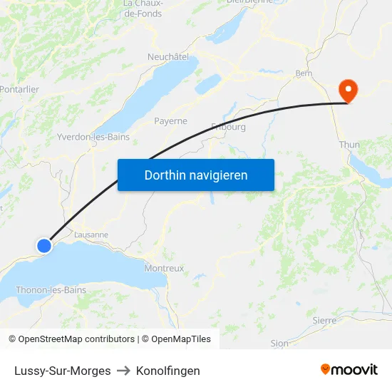 Lussy-Sur-Morges to Konolfingen map