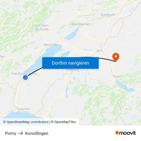 Pomy to Konolfingen map