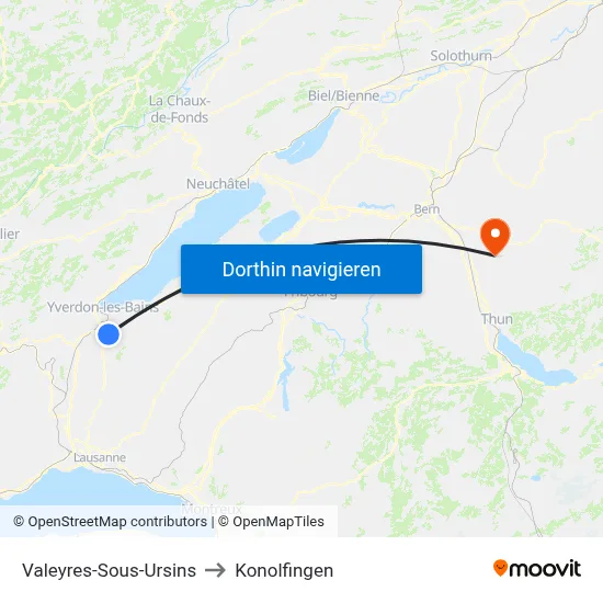 Valeyres-Sous-Ursins to Konolfingen map
