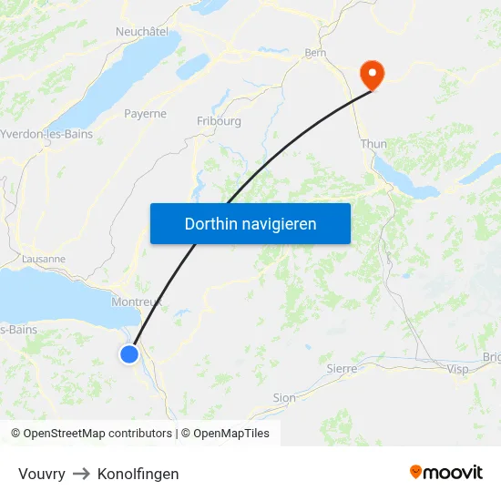 Vouvry to Konolfingen map