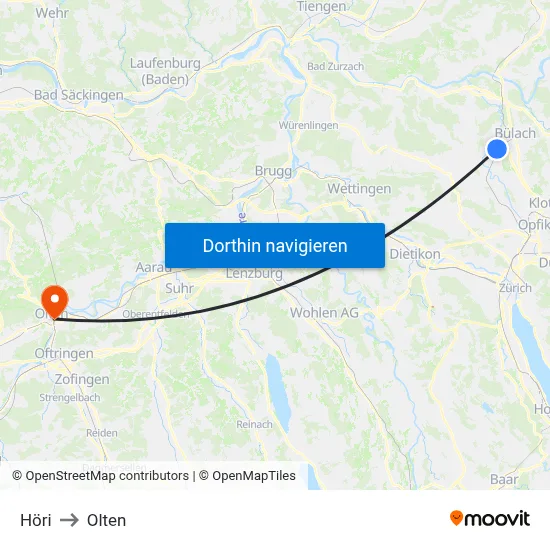 Höri to Olten map
