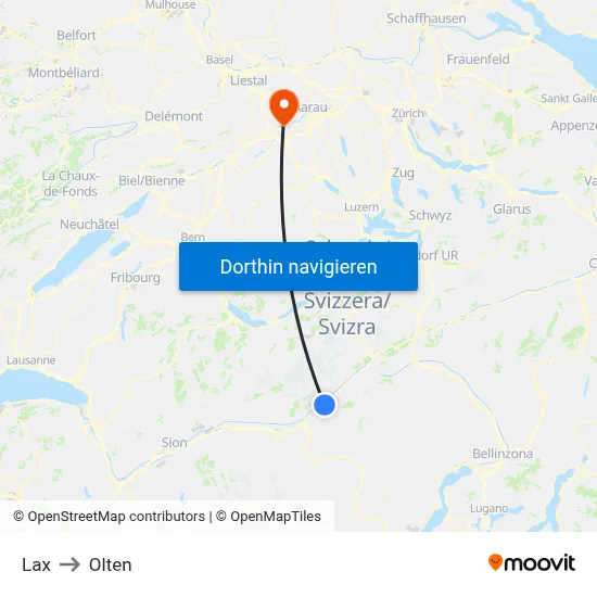 Lax to Olten map