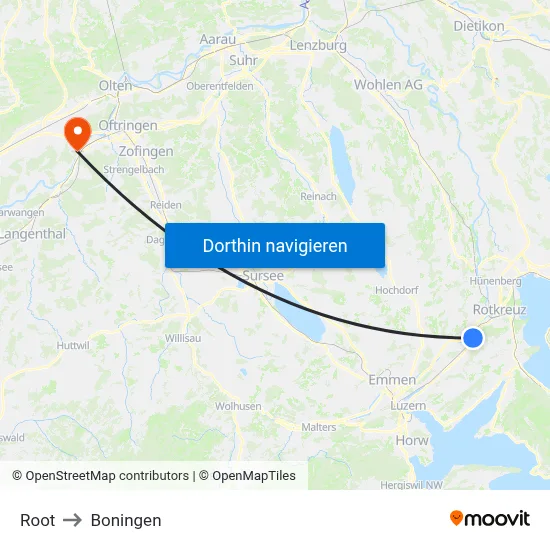Root to Boningen map