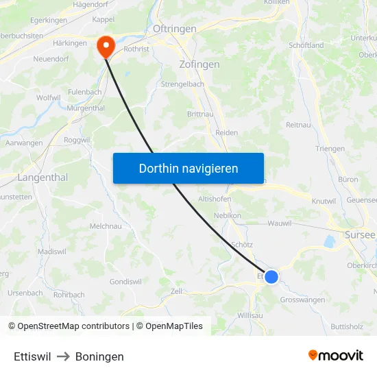 Ettiswil to Boningen map