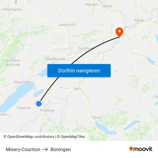 Misery-Courtion to Boningen map