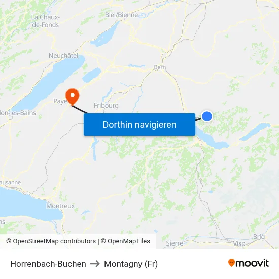 Horrenbach-Buchen to Montagny (Fr) map