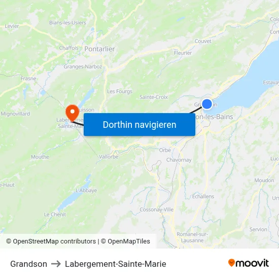 Grandson to Labergement-Sainte-Marie map