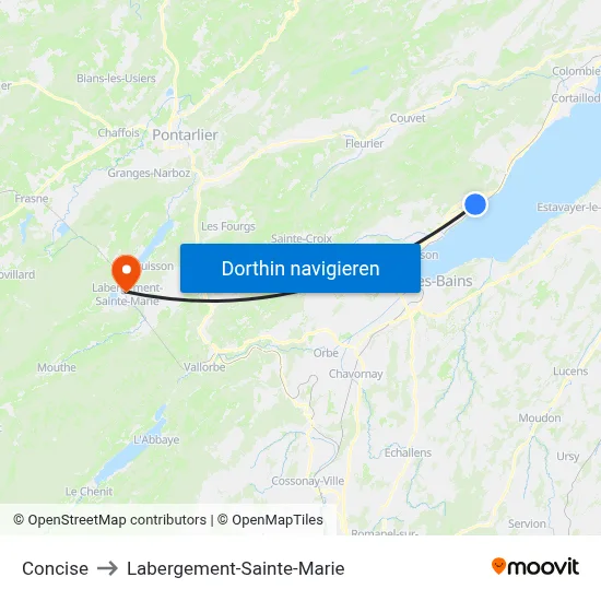 Concise to Labergement-Sainte-Marie map