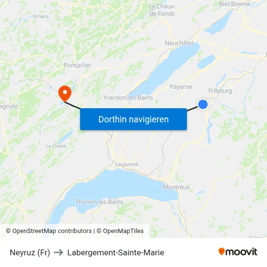 Neyruz (Fr) to Labergement-Sainte-Marie map