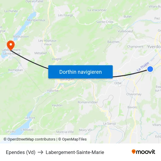 Ependes (Vd) to Labergement-Sainte-Marie map